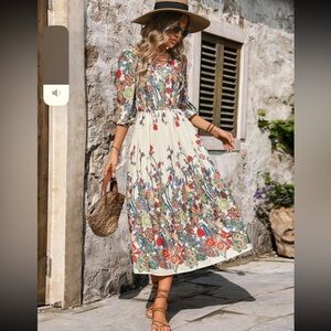 Floral summer maxi dress